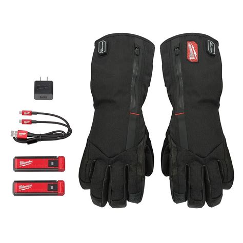 Milwaukee X-Large Heated Gloves with Battery and Charger - 561-21XL - The Home Depot Heated Work ...