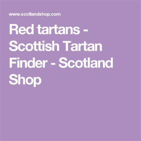 Red tartans - Scottish Tartan Finder - Scotland Shop | Scottish tartans, Tartan finder, Tartan