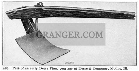 Image of DEERE PLOW, 1837. A Drawing Of John Deere's Steel Plow ...