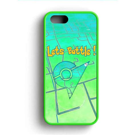 Pokemon Go Map Battle iPhone 5 / 5s Case Rubber Frame Green Fit For iPhone 5 / 5s: Amazon.com: Books