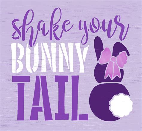 Shake Your Bunny Tail Stencil by StudioR12 | DIY Fun Easter Bunny Home Decor | Craft & Paint ...