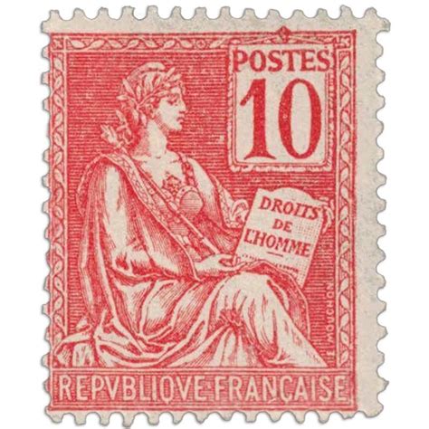 FRANCE TIMBRE-POSTE N°116 au type Mouchon 10 c. rouge type II, timb...