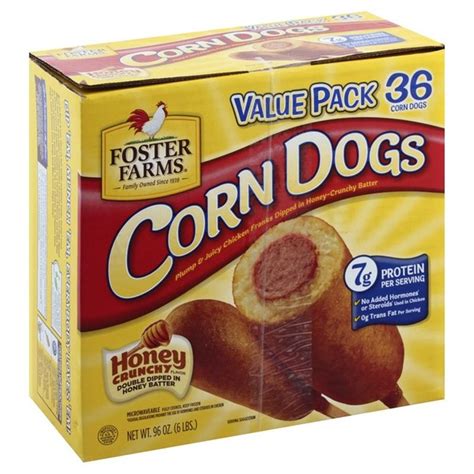 Foster Farms Corn Dogs, Honey Crunchy Flavor, Value Pack (36 each ...