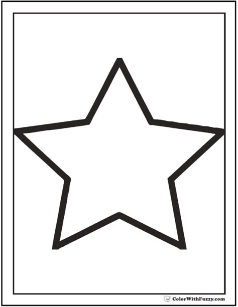 Star Shape Coloring Sheet