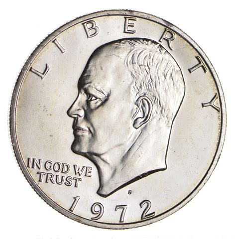 Silver - SPECIALLY MINTED - S Mint Mark - 1972 -S - 40% Eisenhower Silver Dollar - RARE ...