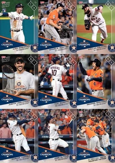 2017 Topps Now Houston Astros World Series Checklist, Autographs, Info