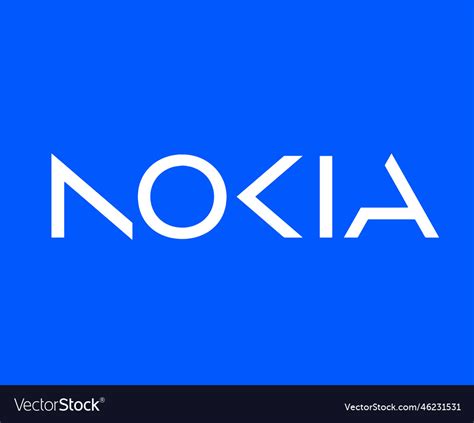 Nokia brand logo phone symbol white design Vector Image