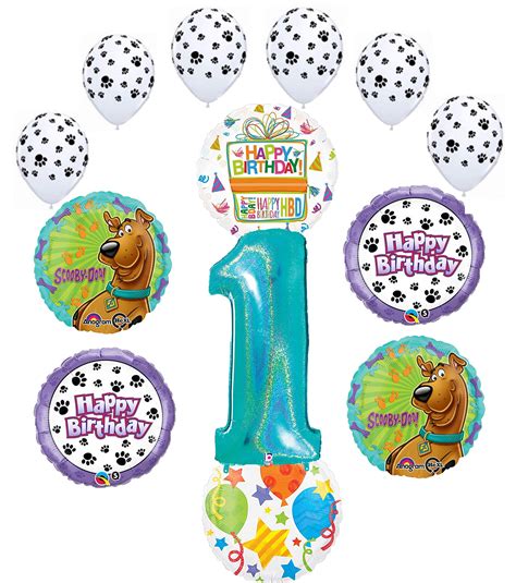 Scooby Doo 1st Birthday Party Supplies Balloon Bouquet Decorations - Walmart.com