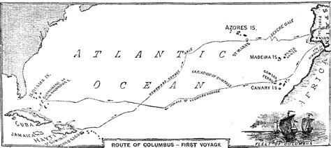 Route of the First Voyage of Columbus