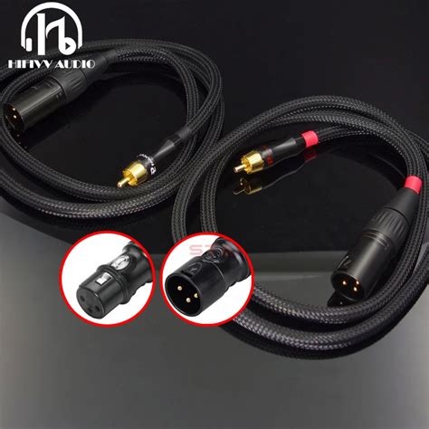 hifi XLR cable HIFI amplifier amp cable 3pin XLR XLR to RCA cable audio extension cable cord on ...