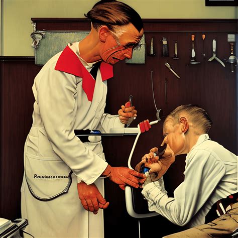 Norman Rockwell Paintings at the Dentist · Creative Fabrica