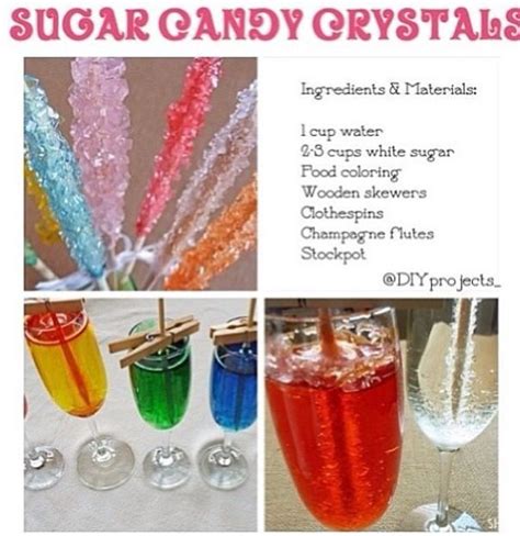 How to make sugar candy crystals | Cooking | Pinterest | Candy crystals, Sugar candy, Homemade ...