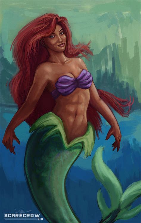 Halle Bailey as Ariel by ScarecrowofQC on DeviantArt