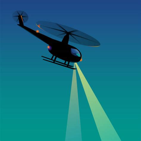 Helicopter Spotlight Night Illustrations, Royalty-Free Vector Graphics & Clip Art - iStock