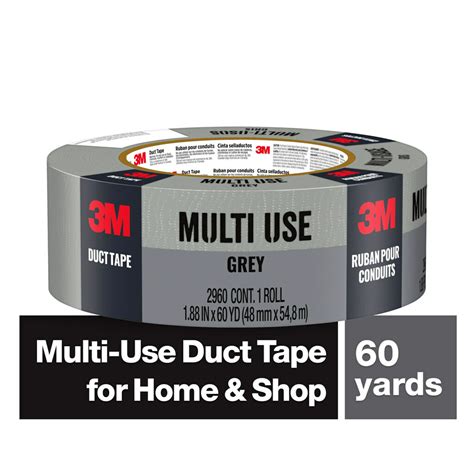 3M Multi-Use Duct Tape, 1.88 in x 60 yd, Gray, 1 Roll/Pack - Walmart.com - Walmart.com