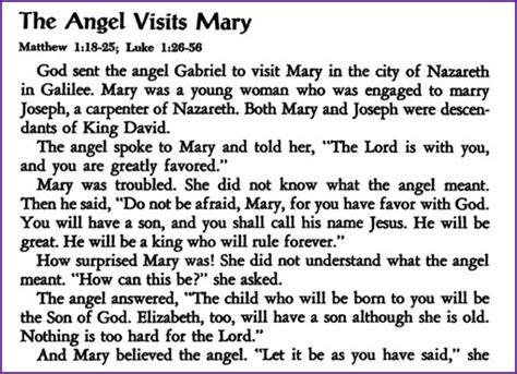 The Angel Gabriel Visits Mary (Story) - Kids Korner - BibleWise