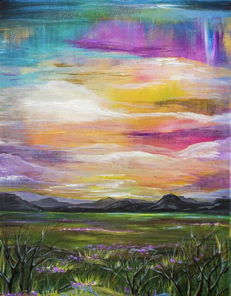 Rainbow Sky Painting by Jenifer Kim