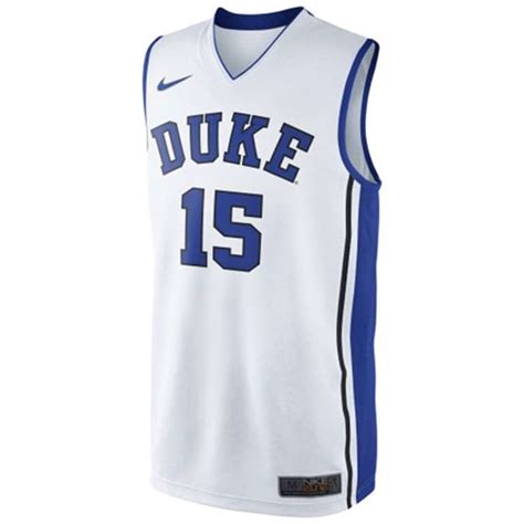 Nike Duke Blue Devils Replica Basketball Jersey - #15 - White