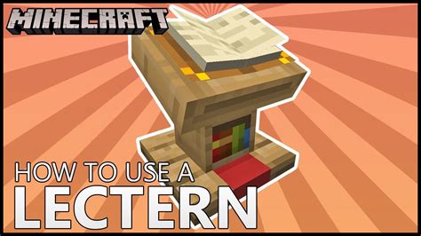 How To Use LECTERNS In MINECRAFT - YouTube