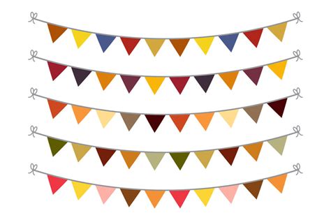 Fall Bunting Clipart, Bunting Banner Clipart, Autumn Bunting SVG ...