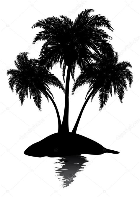 Small island silhouette — Stock Vector © artshock #23458302