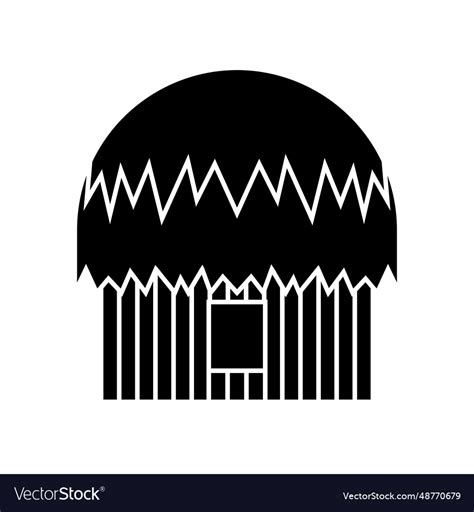 Papua traditional house design Royalty Free Vector Image