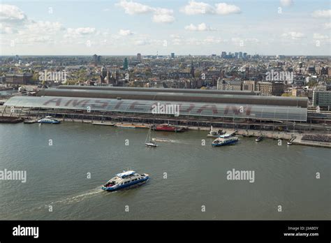 A photograph of the roof of Centraal Train Station in Amsterdam ...