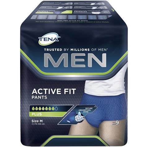 Tena Men's Active Fit Pants Plus Navy - Small/Medium | BIG W