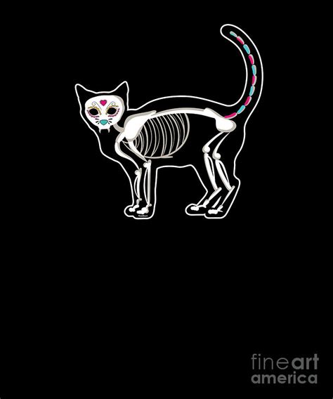 Halloween Skeleton Cat Digital Art by Thomas Larch - Fine Art America