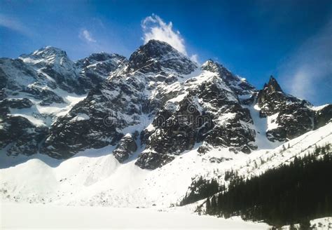 Morskie Oko Zakopane during Winter 2015 Stock Photo - Image of water ...