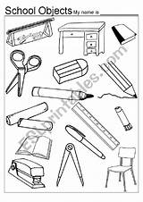 Classroom Objects Coloring Pages sketch template