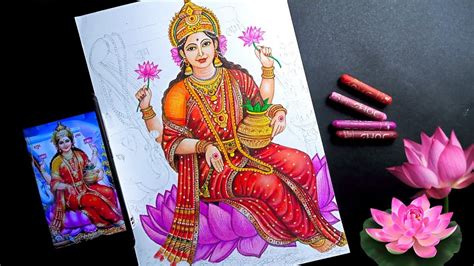 Laxmi mata Drawing / Mata Lakshmi Drawing / how to draw Lakshmi / Goddess Lakshmi Drawing - YouTube