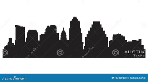 Austin Texas City Skyline. Detailed Vector Silhouette | CartoonDealer ...