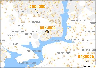 Oakwood (United States - USA) map - nona.net