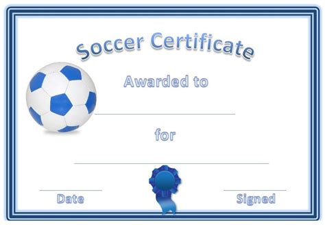 Soccer Award Certificates | Activity Shelter | Soccer awards, Soccer, Award template