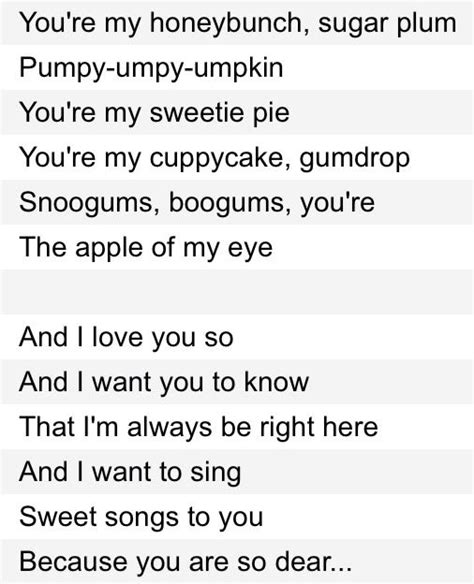 You Re My Honey Bun Sugar Plum Lyrics - HONEY GYR