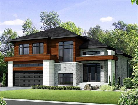 Two-Story Contemporary House Plan - 80851PM | Architectural Designs - House Plans