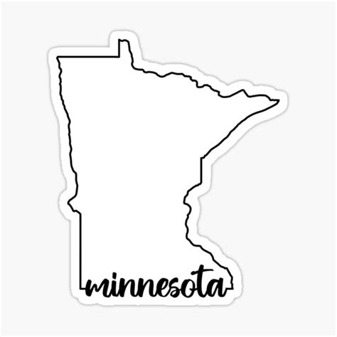 "Minnesota State Outline" Sticker for Sale by EvolvClothing | Redbubble