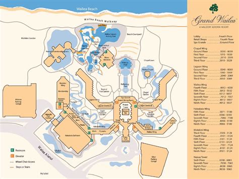 Map Layout Grand Wailea, A Waldorf Astoria Resort