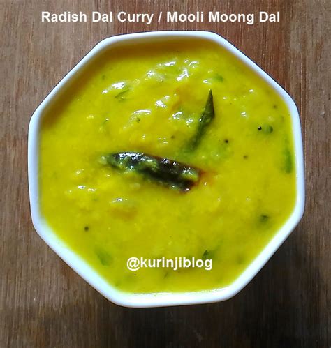 Radish Dal Curry Recipe / Mooli Moong Dal Curry ~ Kurinji Kathambam