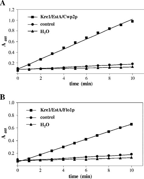 Esterase activity in EstA-expressing yeast measured by release of ...