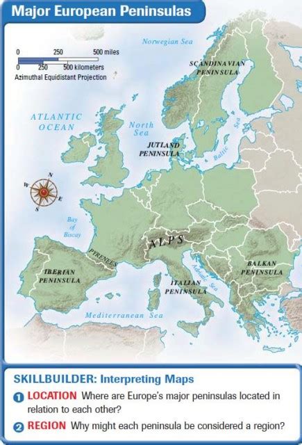 Europe: Landforms and Resources