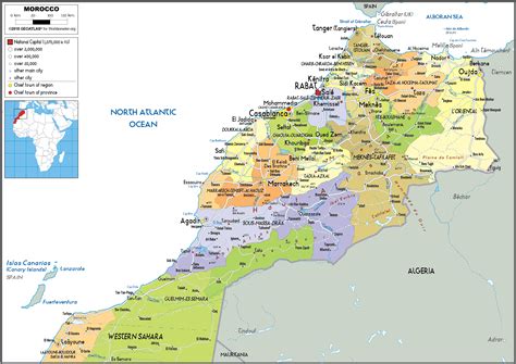 Morocco Map (Political) - Worldometer