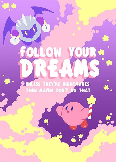 Kirby Dreamland Motivational a3 poster print - Follow you dreams! *2020 update version ...