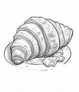 Croissant Ultracoloringpages Printable Imagenes Sketch Coloring Page sketch template
