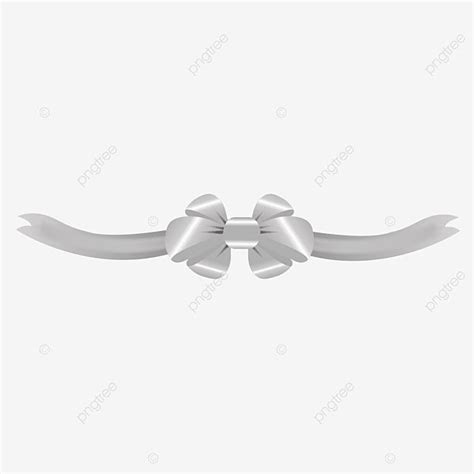 White Ribbon Bow Vector PNG Images, White Ribbon Bow, Ribbon Clipart ...