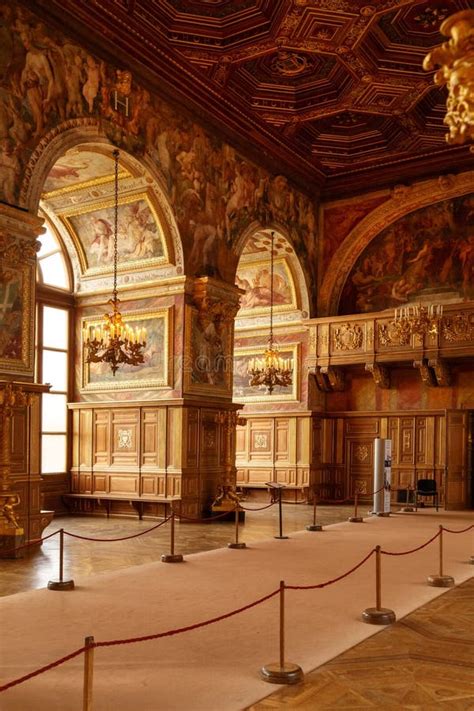 Fontainebleau, France, March 30, 2017: Room Interior in Palace Chateau ...