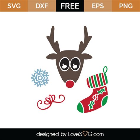 Christmas Cute Reindeer | Lovesvg.com