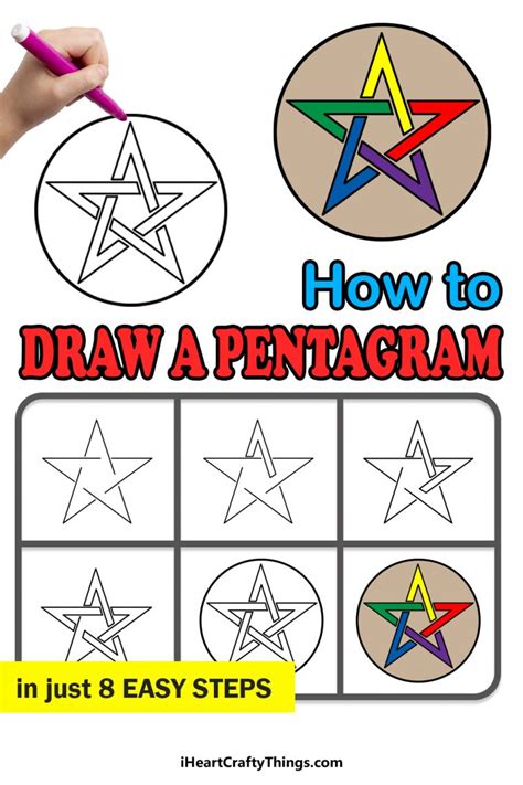 Pentagram Drawing - How To Draw A Pentagram Step By Step