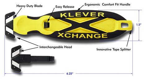 Klever Xchange Safety Knife, Wide Blade Head, KCJ-XC-30 - Safecutting